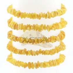 Natural raw chips amber bracelet
